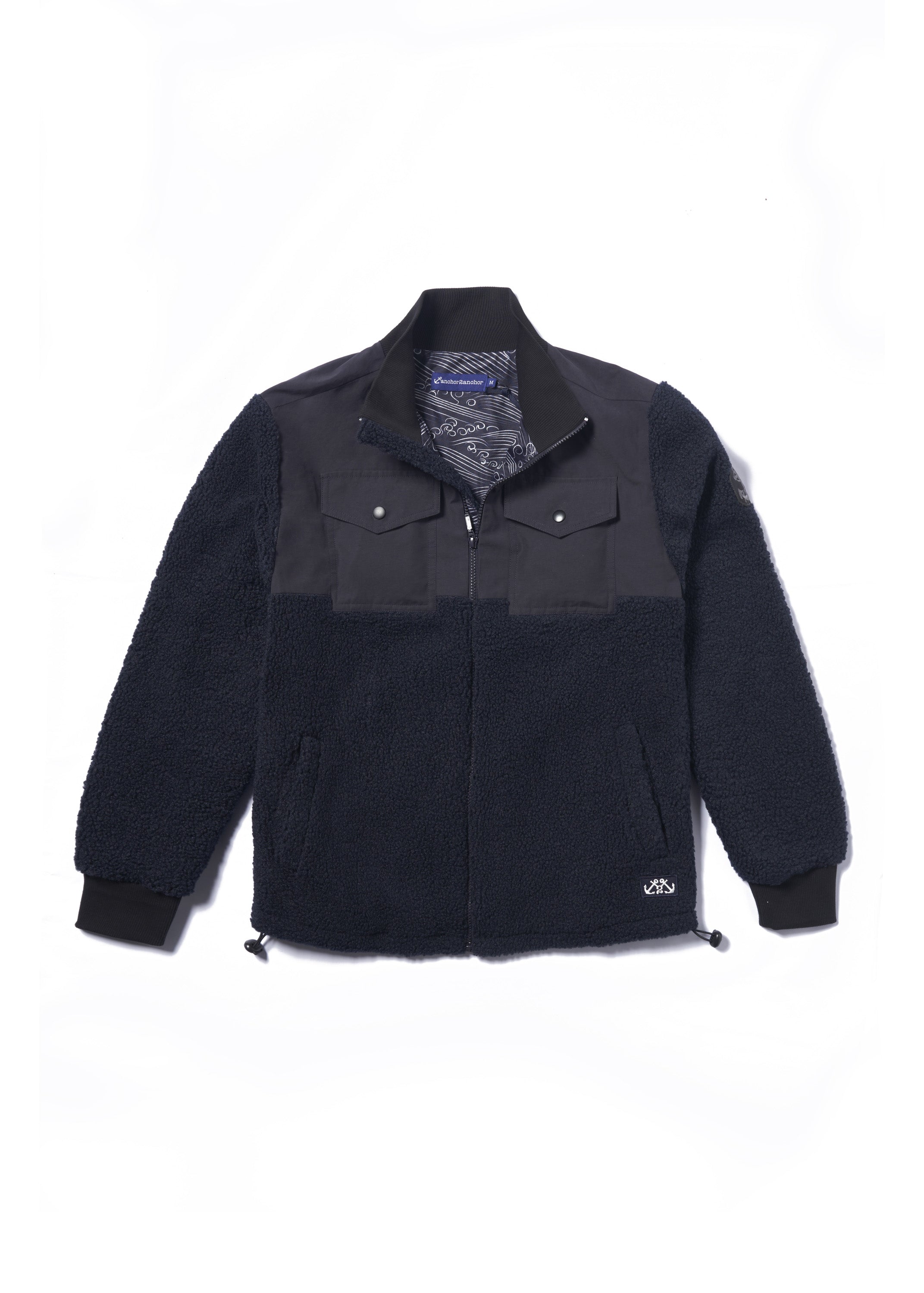 Navy Sherpa Jacket