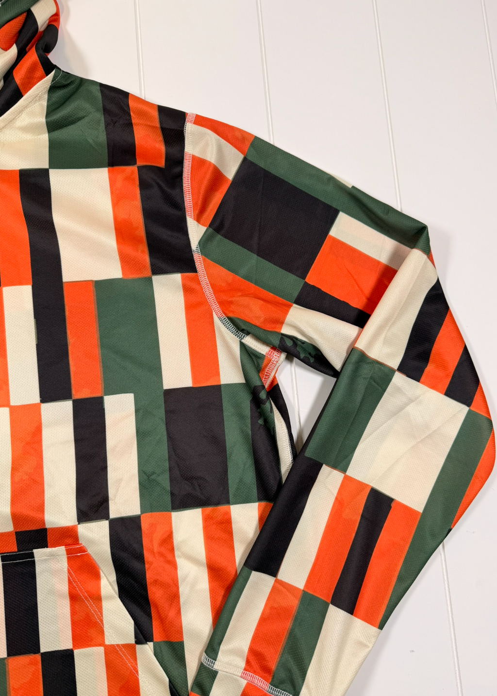 Colorful checkered fabric on a white background