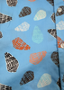 Shirt with shell pattern on a blue background