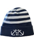 Striped Beanie with Logo