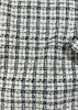 Close-up of a black and white checkered fabric pattern
