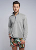 Mens quarter zip grey side