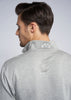 Mens quarter zip grey back neck