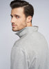 back neck quarter zip grey