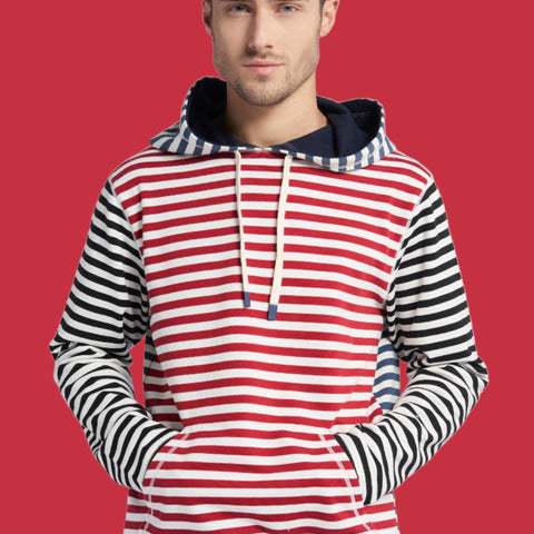 striped Hoodie Sweatshirt