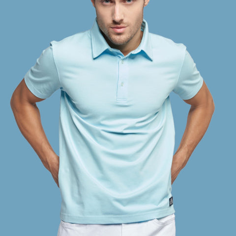 Mens Polo Shirt Bright Blue